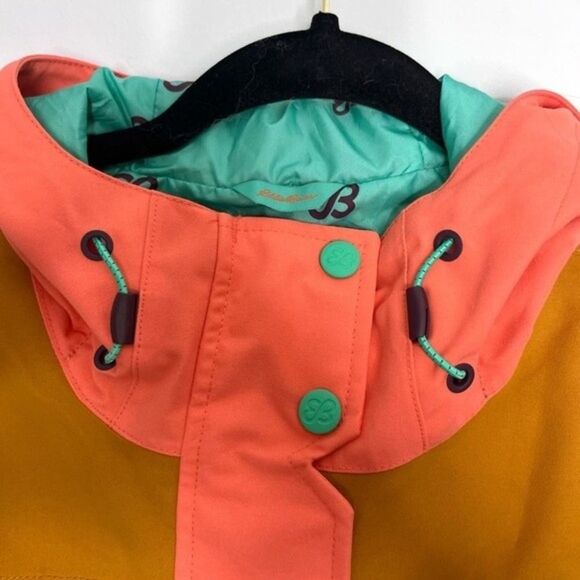 NWT Eddie Bauer x Karla Waterproof Colorblock Jacket, Pink/Orange, Size Small - Picture 6 of 10